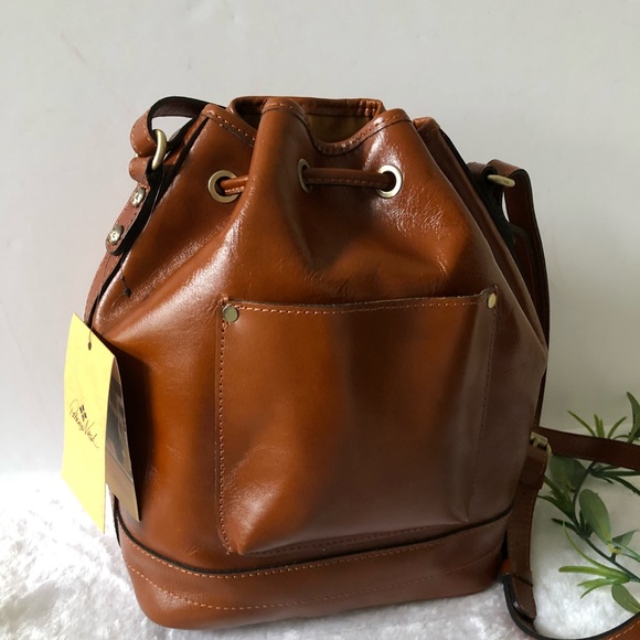 Patricia Nash Comano Looped Weave Drawstring Bag, Koi Orange, NWT - Picture 2 of 7